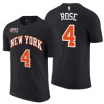 KAOS BAJU TSHIRT BAJU BASKET NEW YORK KNICKS 4 DERRICK ROSE BLACK – S